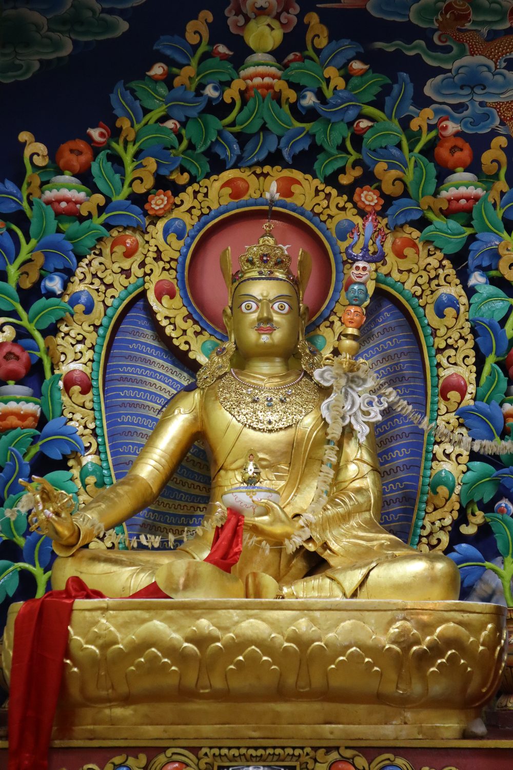 Gilded Buddha statue in a Pangi Valley monastery